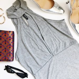 ASOS | Turtleneck Plunging Midi Dress